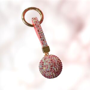 Brilliant Pink Crystal Bag Charm / Keychain